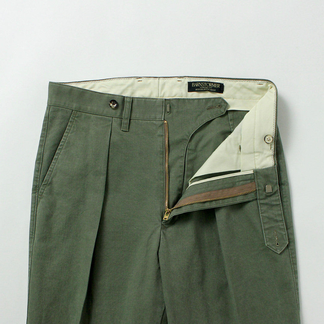 BARNSTORMER(バーンストーマー) 1プリーツ フレンチワーカーズ パンツ 日本製