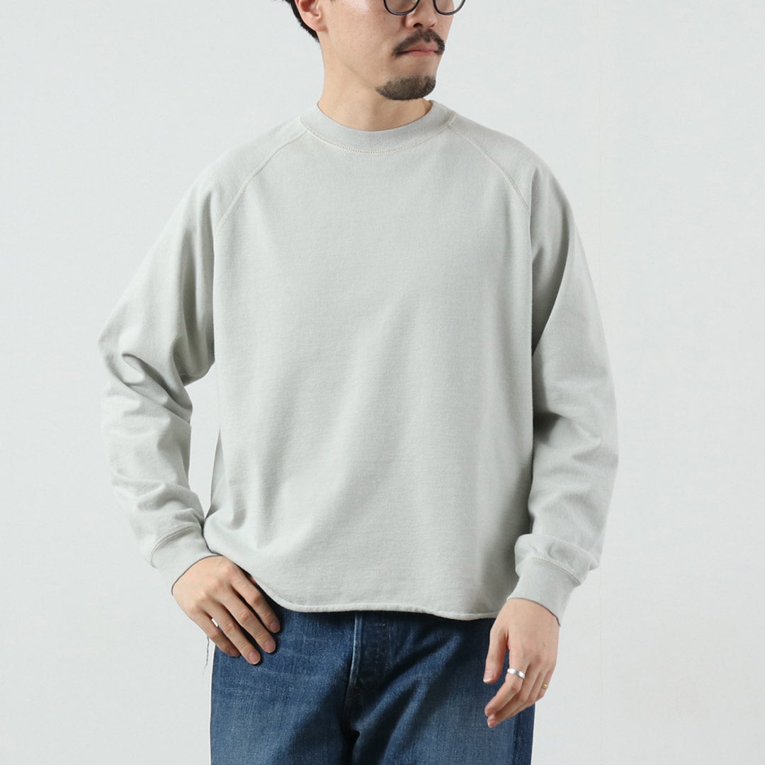 REMI RELIEF(レミレリーフ) SP加工スーピマ裏毛ラグランクルー スウェット 日本製