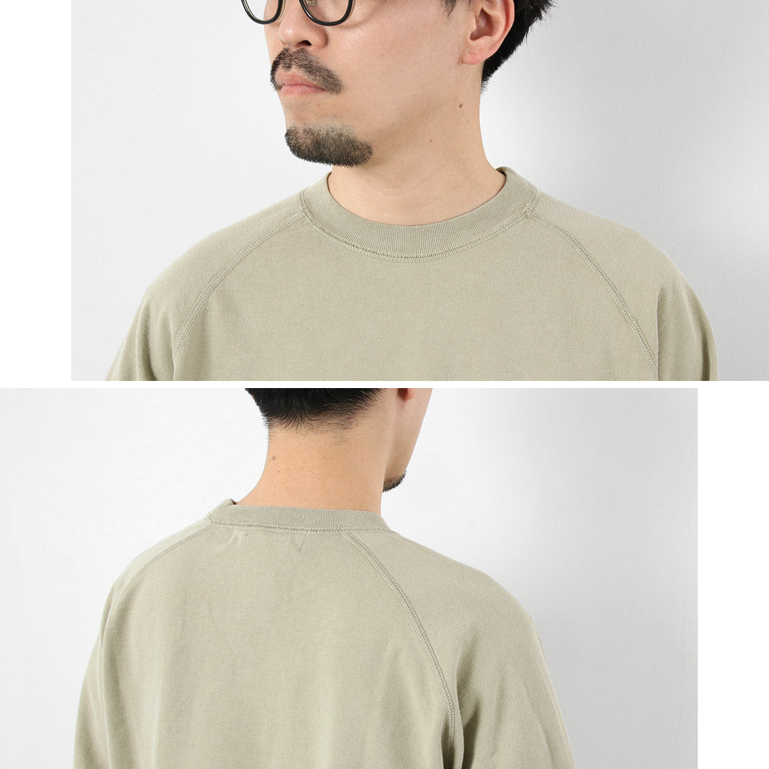 REMI RELIEF(レミレリーフ) SP加工スーピマ裏毛ラグランクルー スウェット 日本製