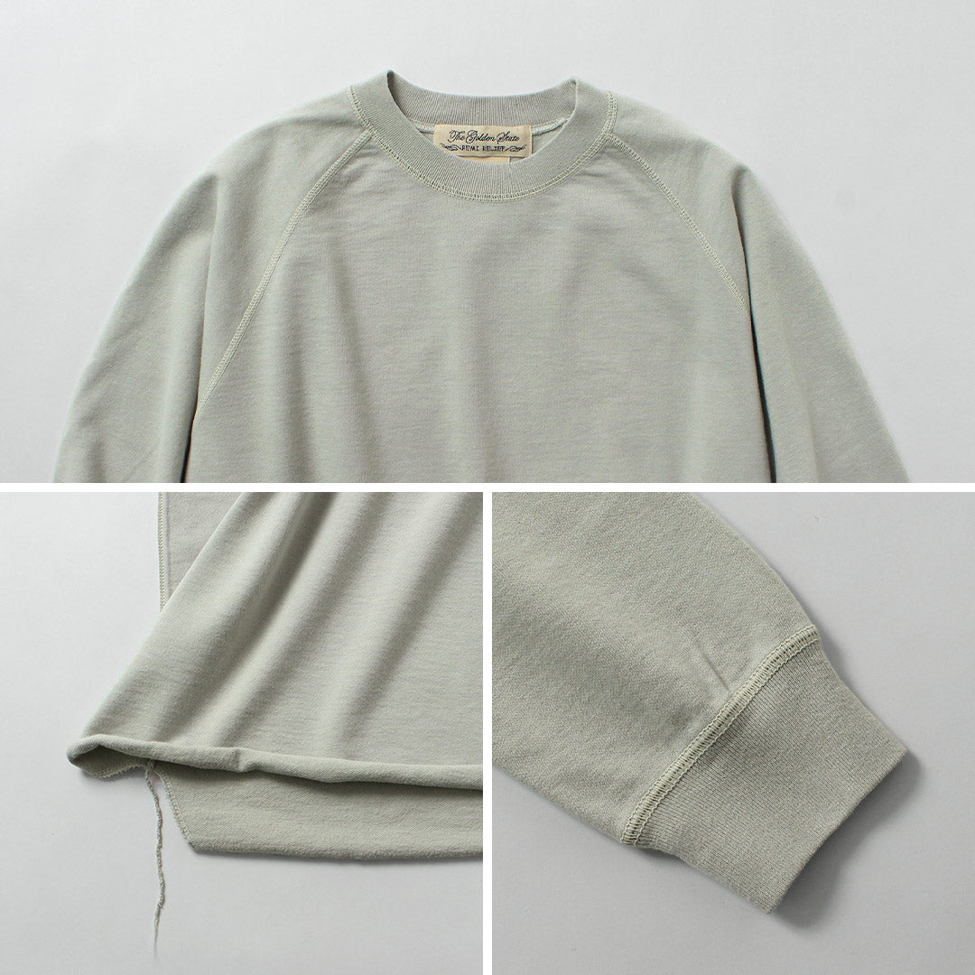 REMI RELIEF(レミレリーフ) SP加工スーピマ裏毛ラグランクルー スウェット 日本製