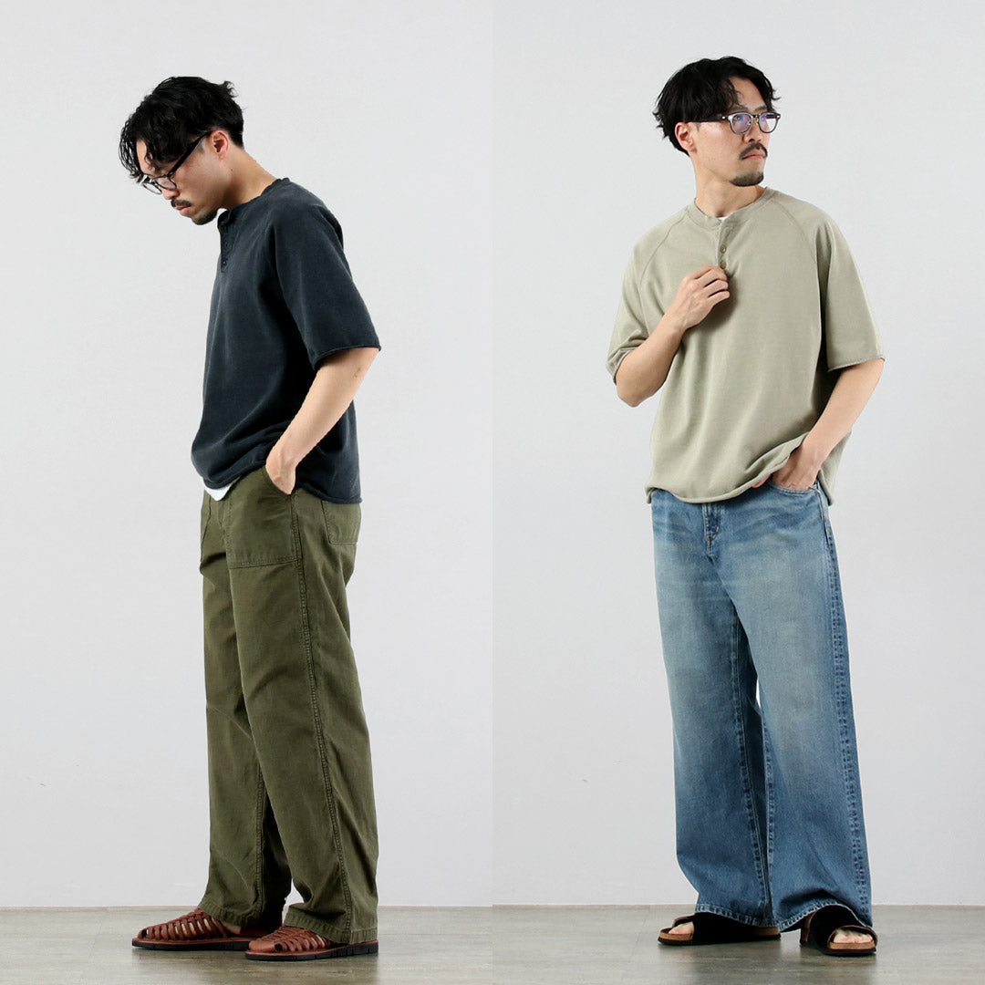 REMI RELIEF(レミレリーフ) スーピマ裏毛ヘンリーネックS/Sクルー 日本製