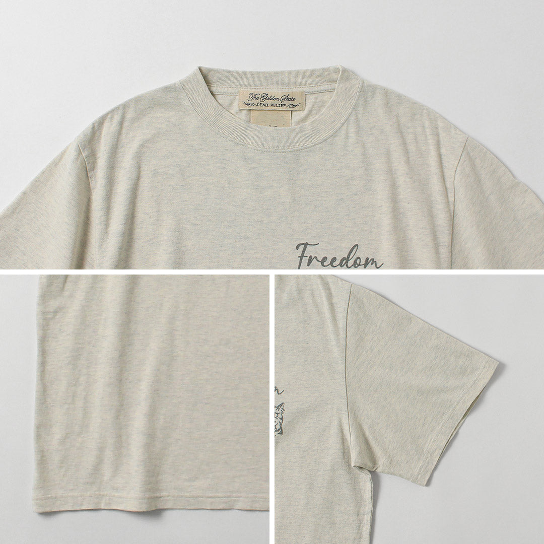 REMI RELIEF(レミレリーフ) HARD SP加工20/-天竺レギュラーTシャツ(FREEDOM) 日本製