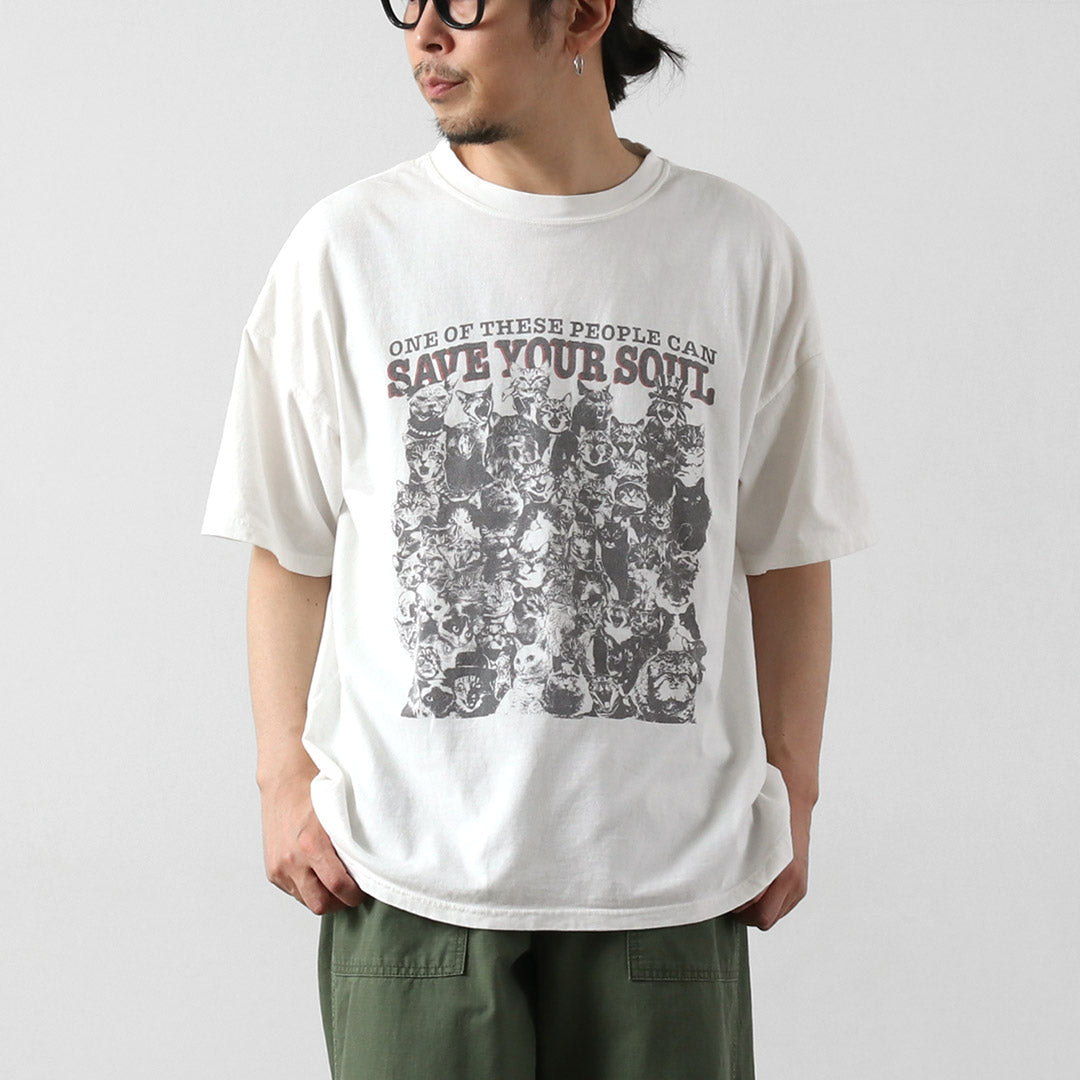 REMI RELIEF(レミレリーフ) HARD SP加工20/-天竺BIGサイズTシャツ(SAVE YOUR SOUL) 日本製