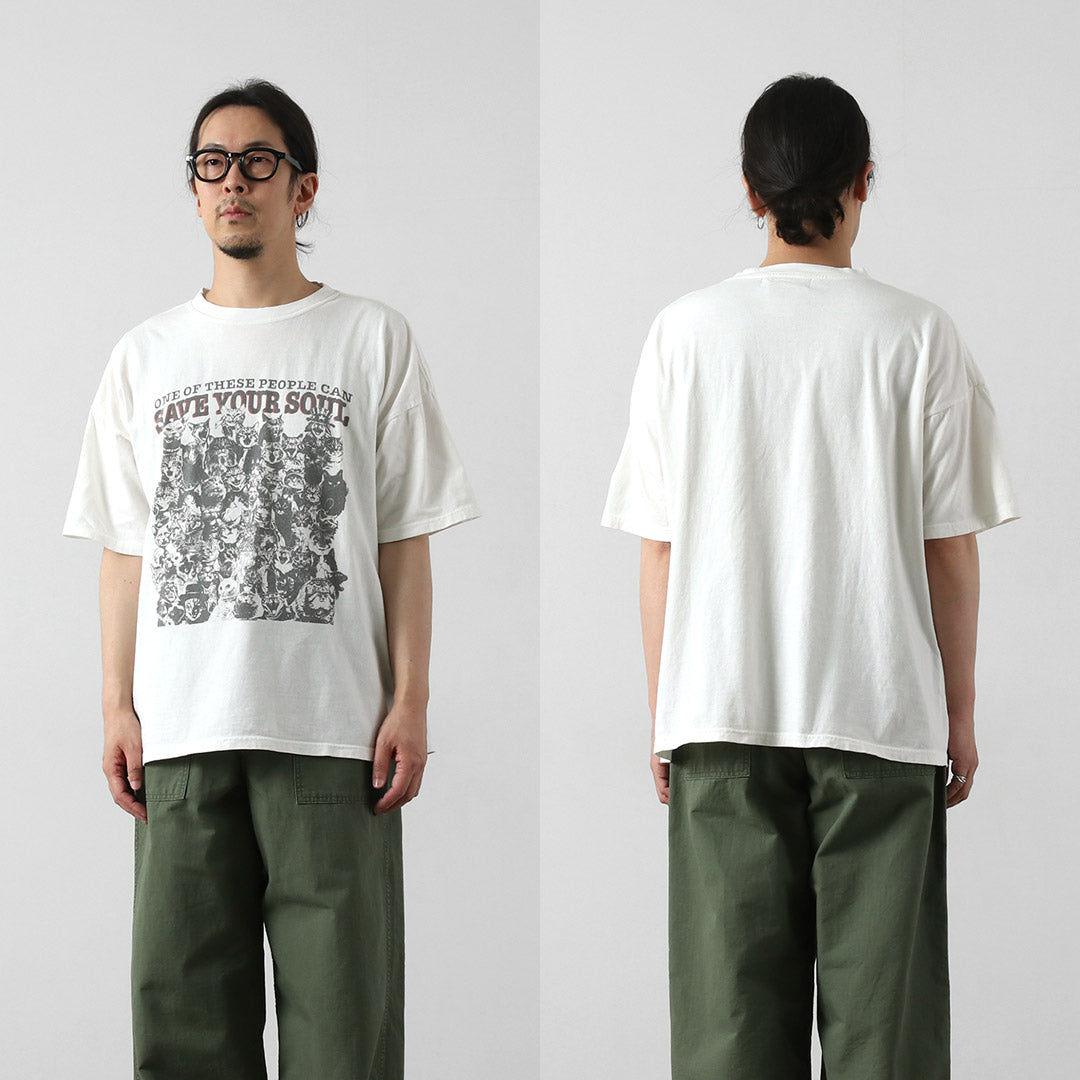 REMI RELIEF(レミレリーフ) HARD SP加工20/-天竺BIGサイズTシャツ(SAVE YOUR SOUL) 日本製