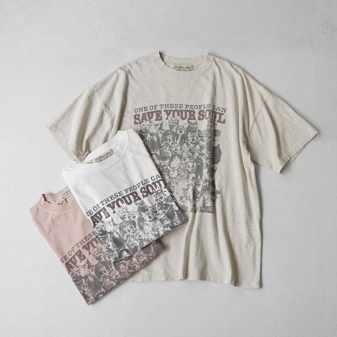 REMI RELIEF(レミレリーフ) HARD SP加工20/-天竺BIGサイズTシャツ(SAVE YOUR SOUL) 日本製