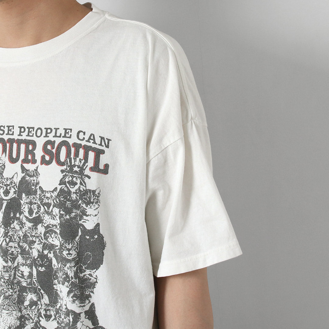 REMI RELIEF(レミレリーフ) HARD SP加工20/-天竺BIGサイズTシャツ(SAVE YOUR SOUL) 日本製