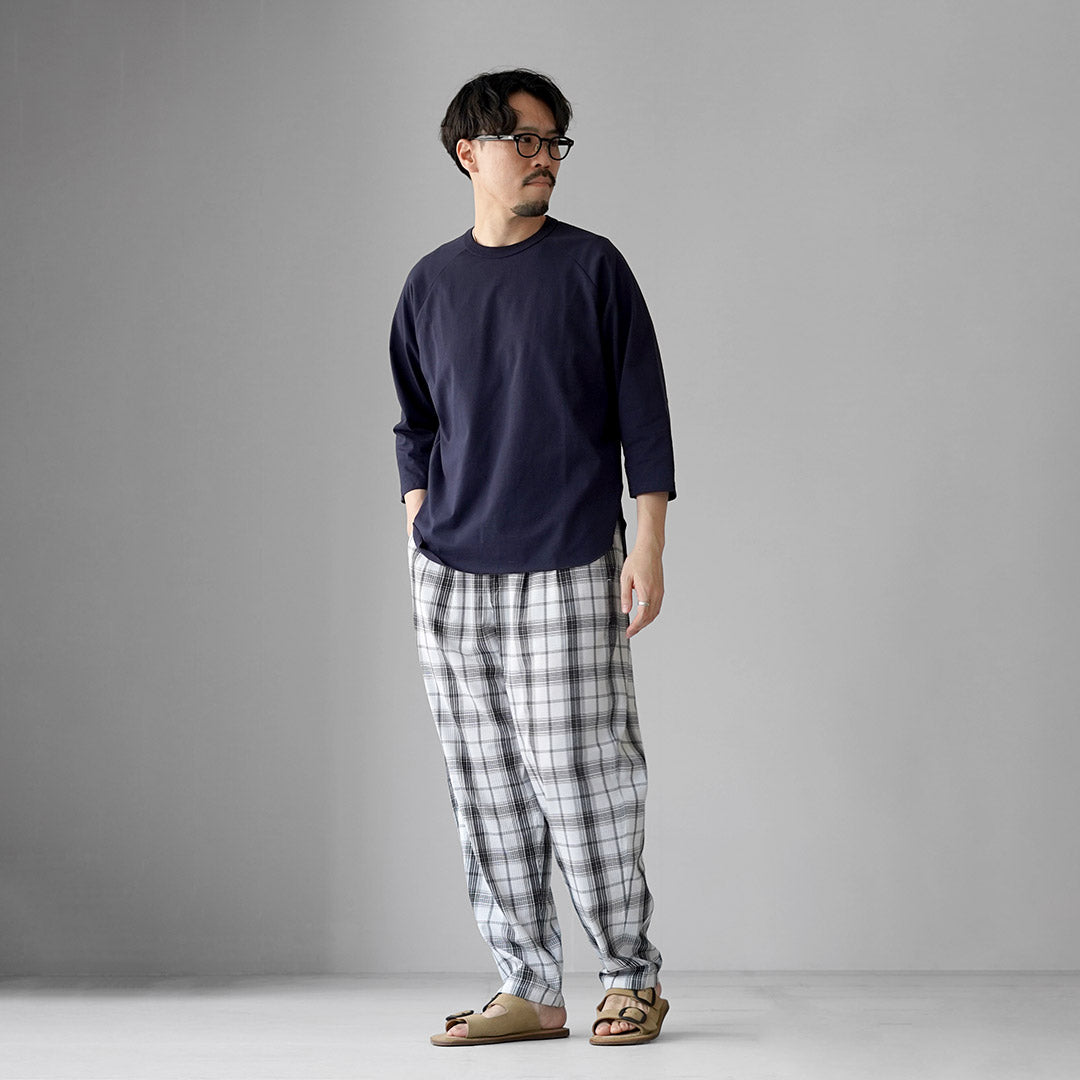 BURLAP OUTFITTER(バーラップアウトフィッター) シアサッカー チェック トラックパンツ