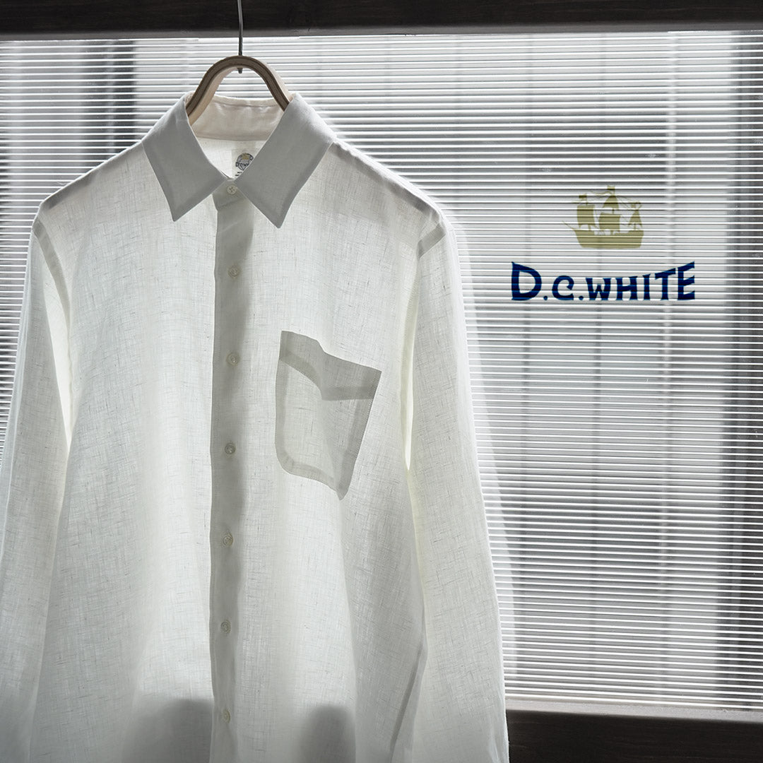 D.C.WHITE(ディーシーホワイト) ニューポート リネン レギュラーカラーシャツ