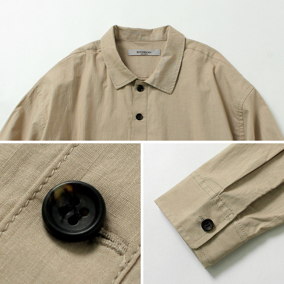 BASISBROEK(バージスブルック) オルガン コットンリネン シャツジャケット 日本製