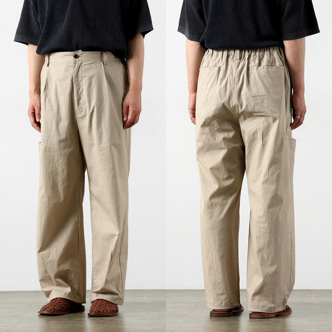BASISBROEK(バージスブルック) ウィスケン コットンリネン タックパンツ 日本製