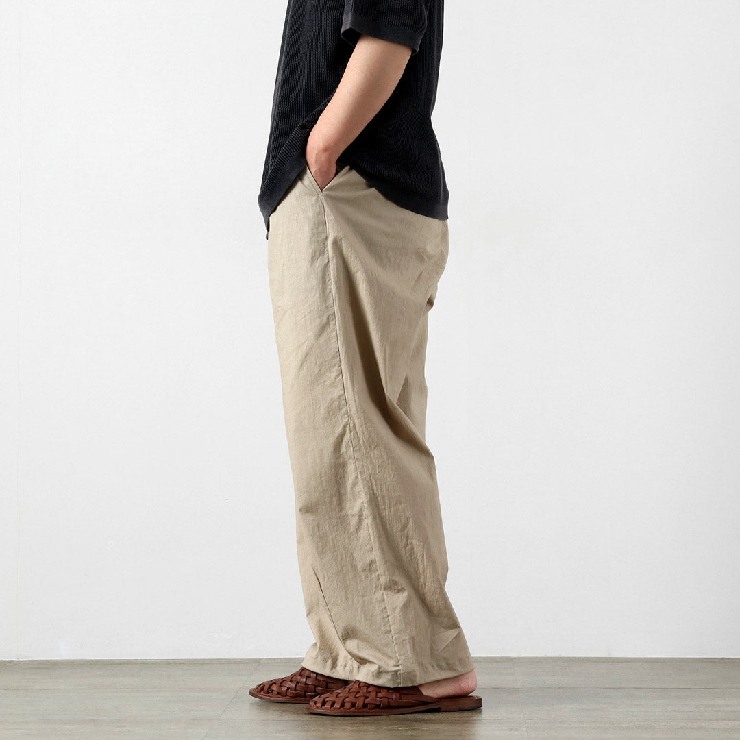 BASISBROEK(バージスブルック) ウィスケン コットンリネン タックパンツ 日本製