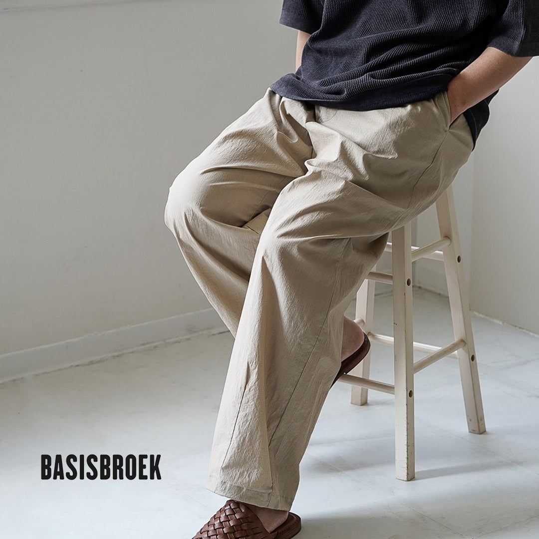 BASISBROEK(バージスブルック) ウィスケン コットンリネン タックパンツ 日本製