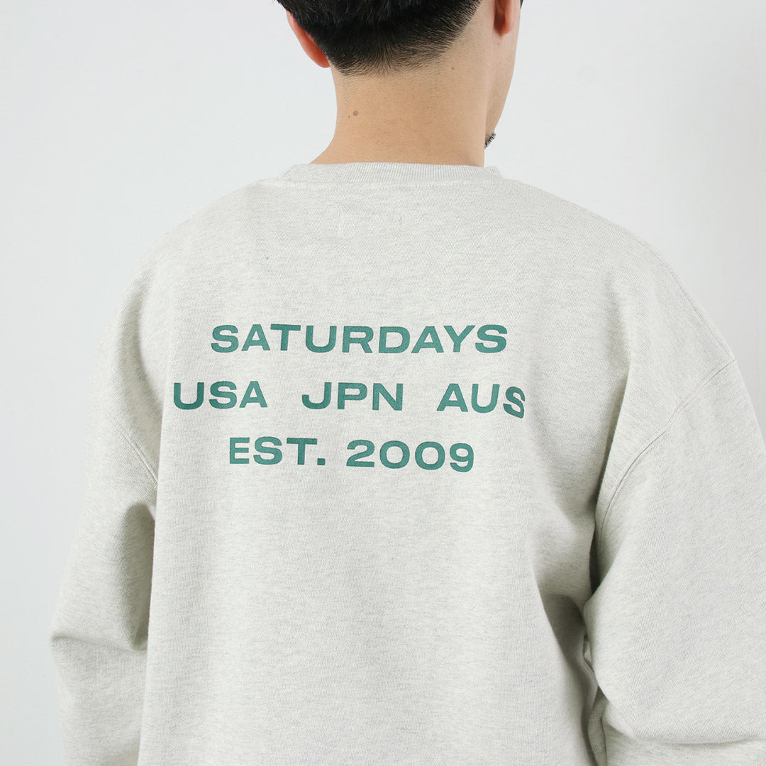 SATURDAYS NYC(サタデーズ ニューヨークシティ) バワリー インターナショナル クルー スウェット