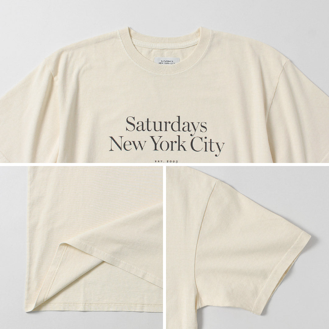 SATURDAYS NYC(サタデーズ ニューヨークシティ) ミラー スタンダード ショートスリーブ Tシャツ