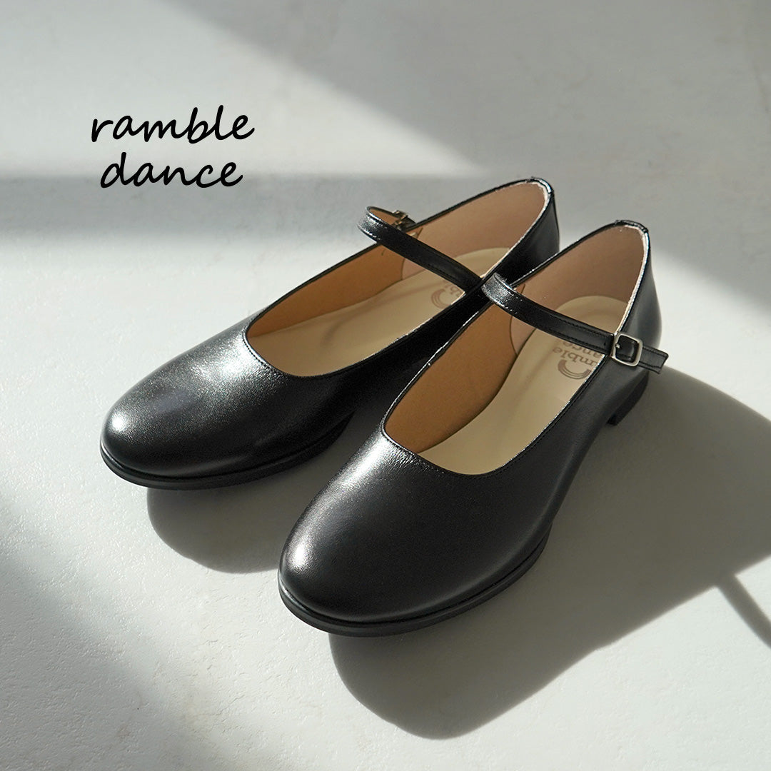 RAMBLE DANCE(ランブルダンス) スムースレザー ワンストラップ パンプス 日本製