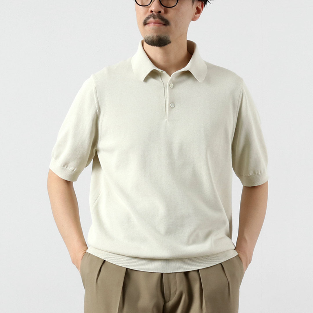 RINASCENTE(リナシェンテ) 別注 12G天竺 ハイブリッド ウォッシャブル ポロシャツ 日本製