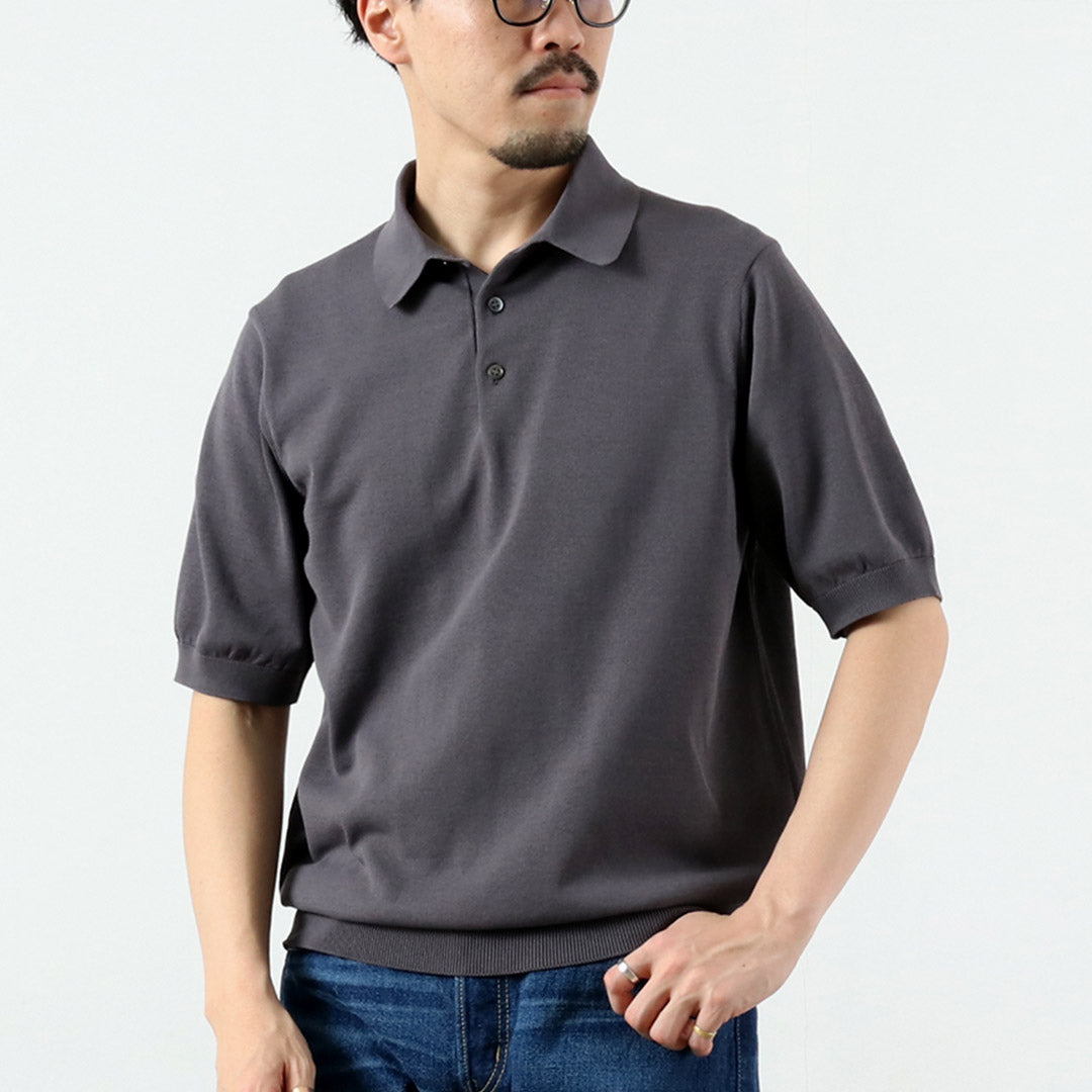 RINASCENTE(リナシェンテ) 別注 12G天竺 ハイブリッド ウォッシャブル ポロシャツ 日本製
