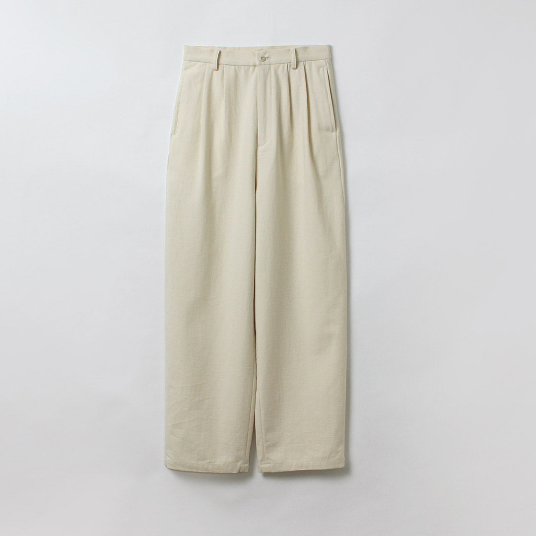 MIDIUMI(ミディウミ) バックサテン 2タックパンツ