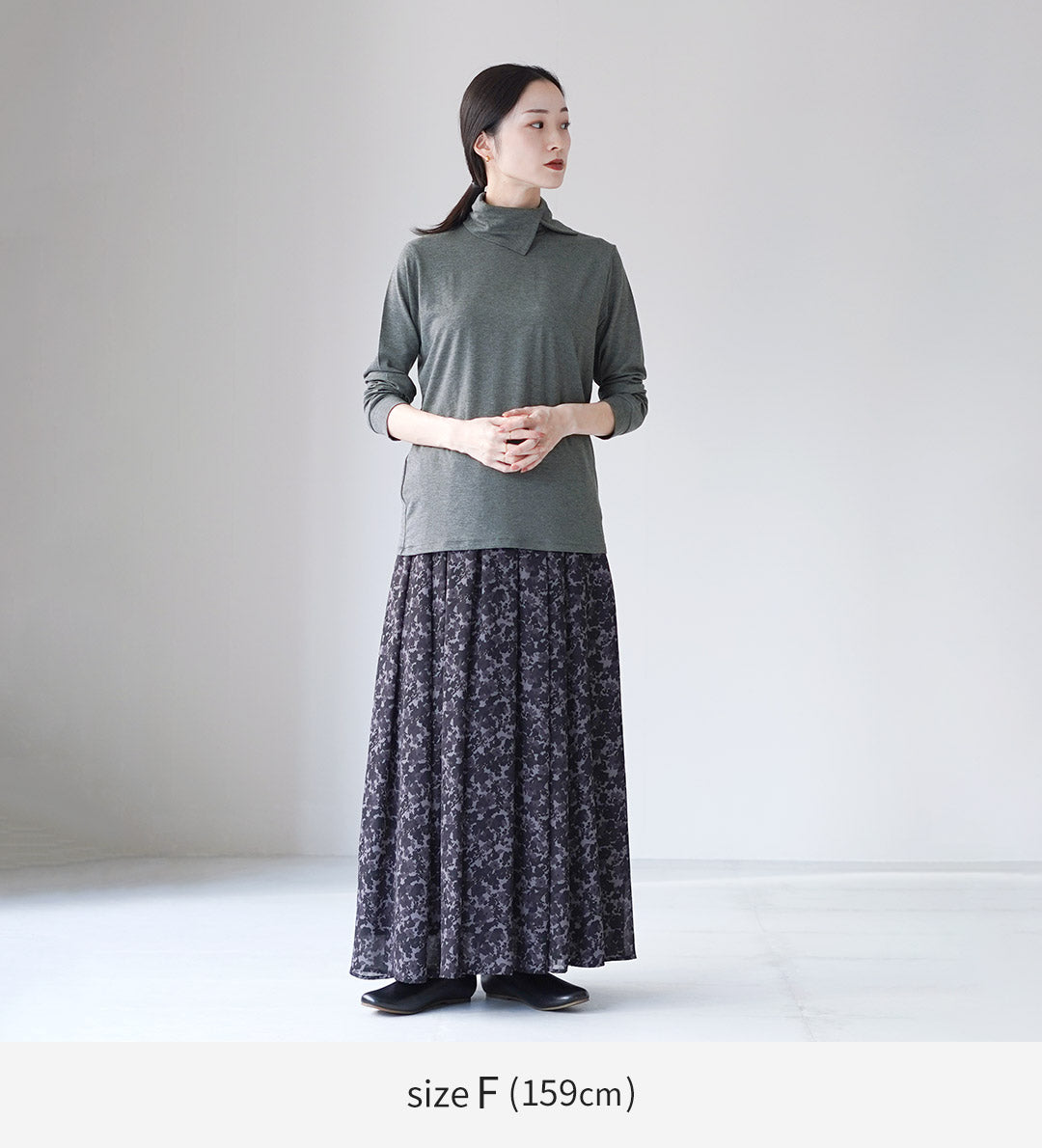 mizuiro ind(ミズイロインド) アシンメトリー シャツ プルオーバー