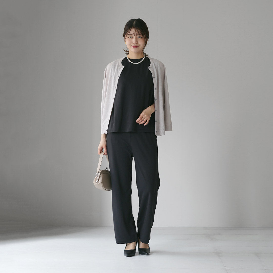 SIRENEMERMAID(シレーヌマーメイド) もっちりスムース ストレートパンツ 日本製