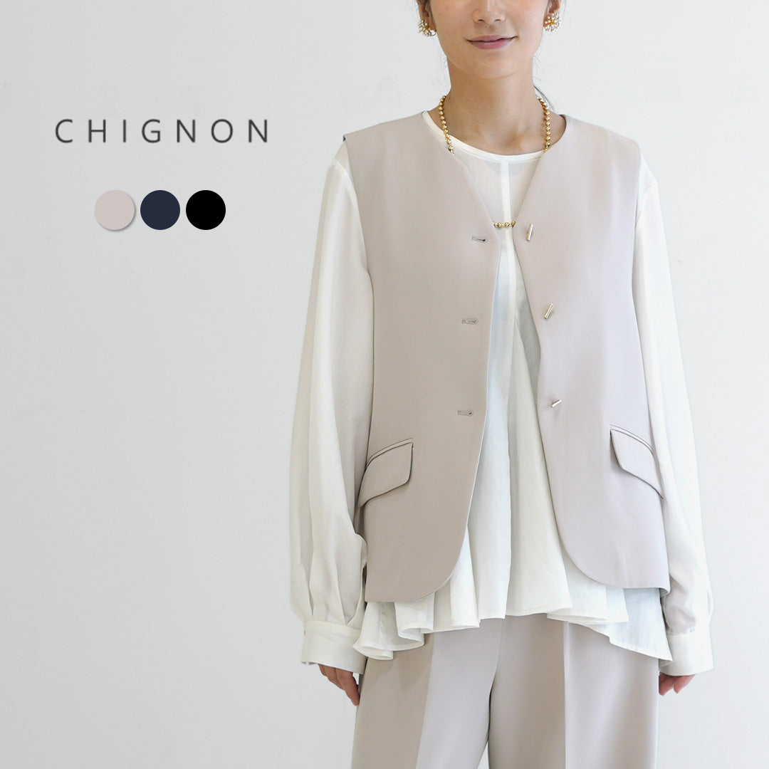 【予約販売:12月中旬発送予定】CHIGNON(シニヨン) フレア ベスト