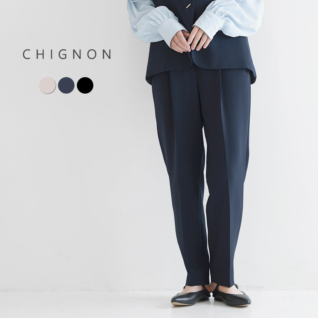 CHIGNON(シニヨン) ベルト付きテーパード パンツ