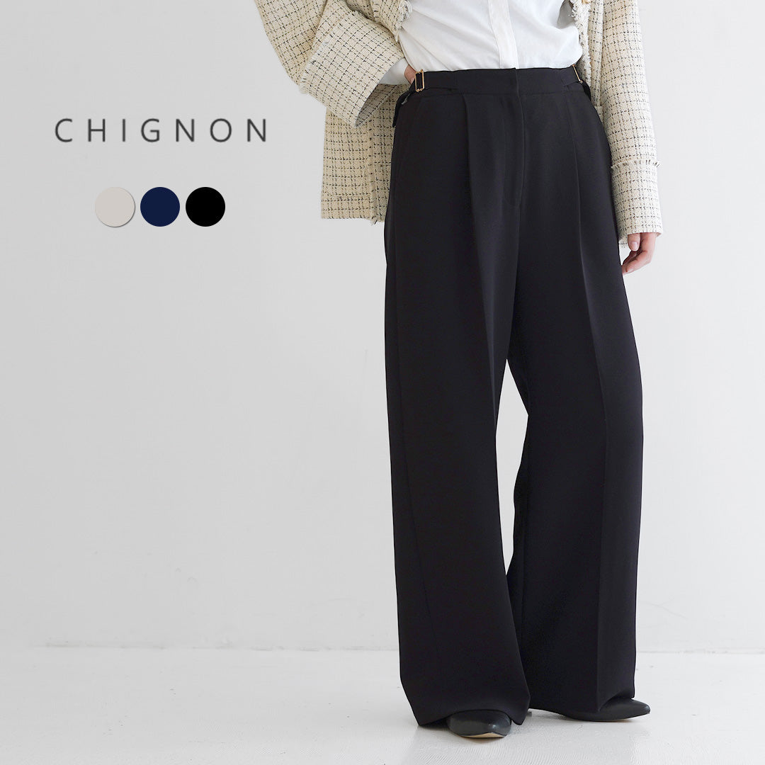 CHIGNON(シニヨン) ベルト付きワイド パンツ