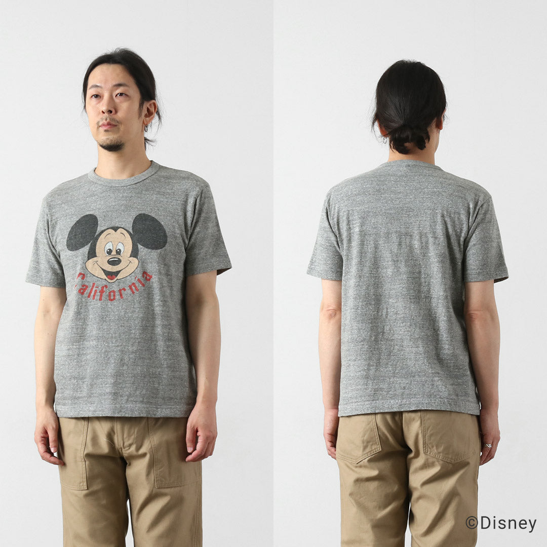 BARNS OUTFITTERS(バーンズ アウトフィッターズ) 吊編み ミッキー Tシャツ 日本製