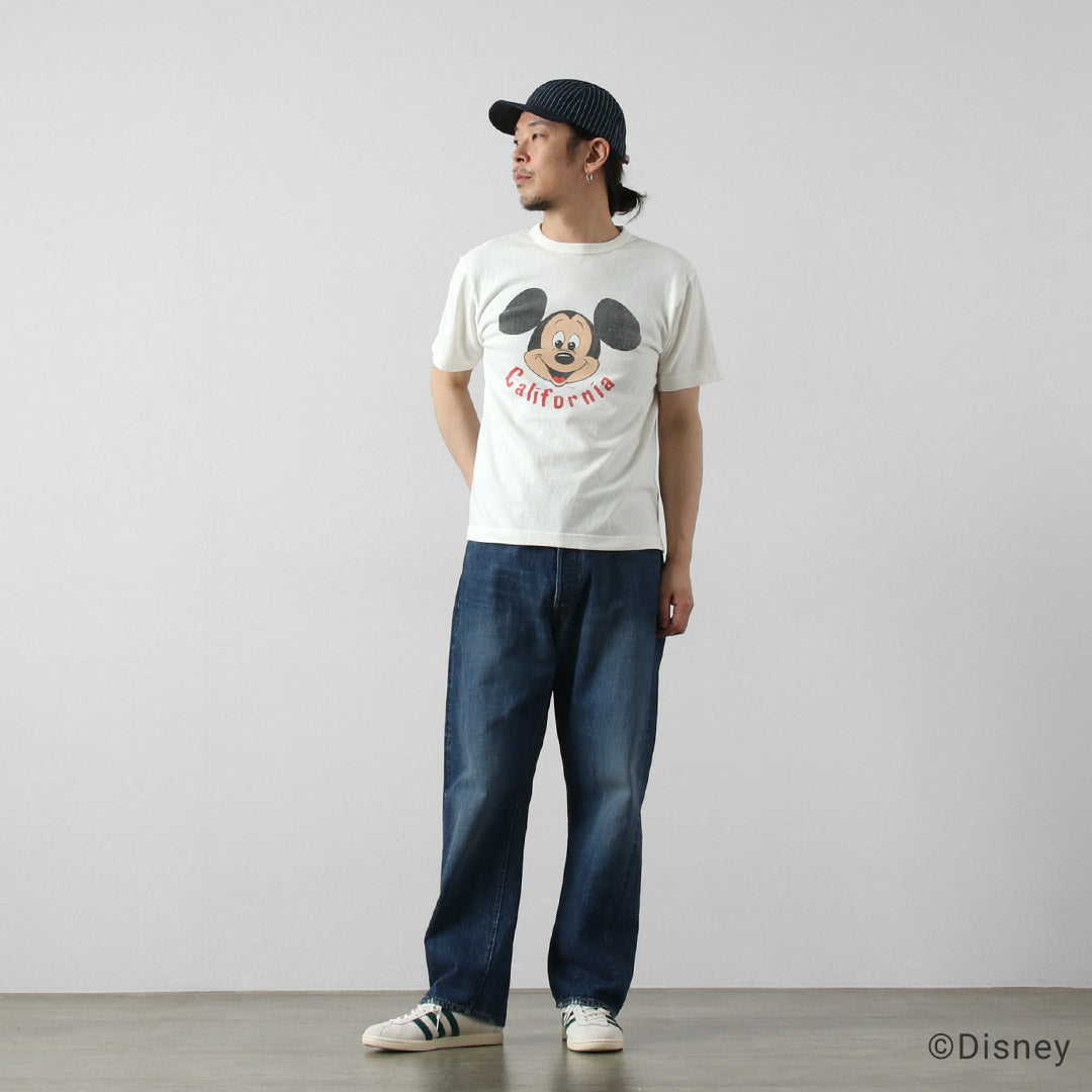BARNS OUTFITTERS(バーンズ アウトフィッターズ) 吊編み ミッキー Tシャツ 日本製
