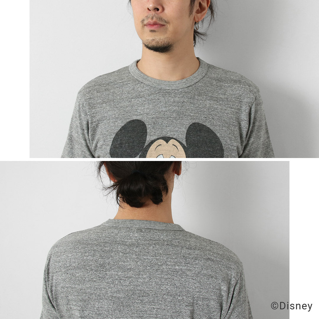 BARNS OUTFITTERS(バーンズ アウトフィッターズ) 吊編み ミッキー Tシャツ 日本製
