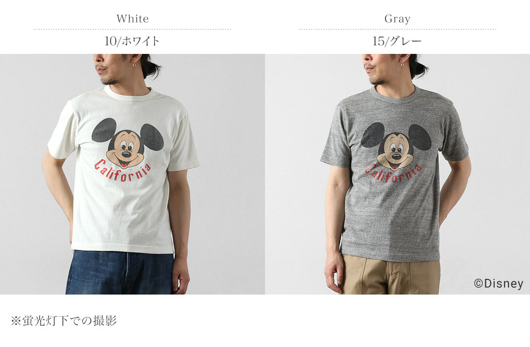 BARNS OUTFITTERS(バーンズ アウトフィッターズ) 吊編み ミッキー Tシャツ 日本製