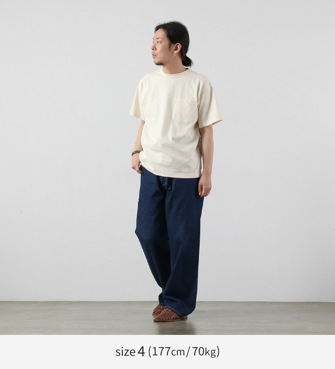 FILMELANGE(フィルメランジェ) オールデン エアスピン天竺 ポケットTシャツ 日本製