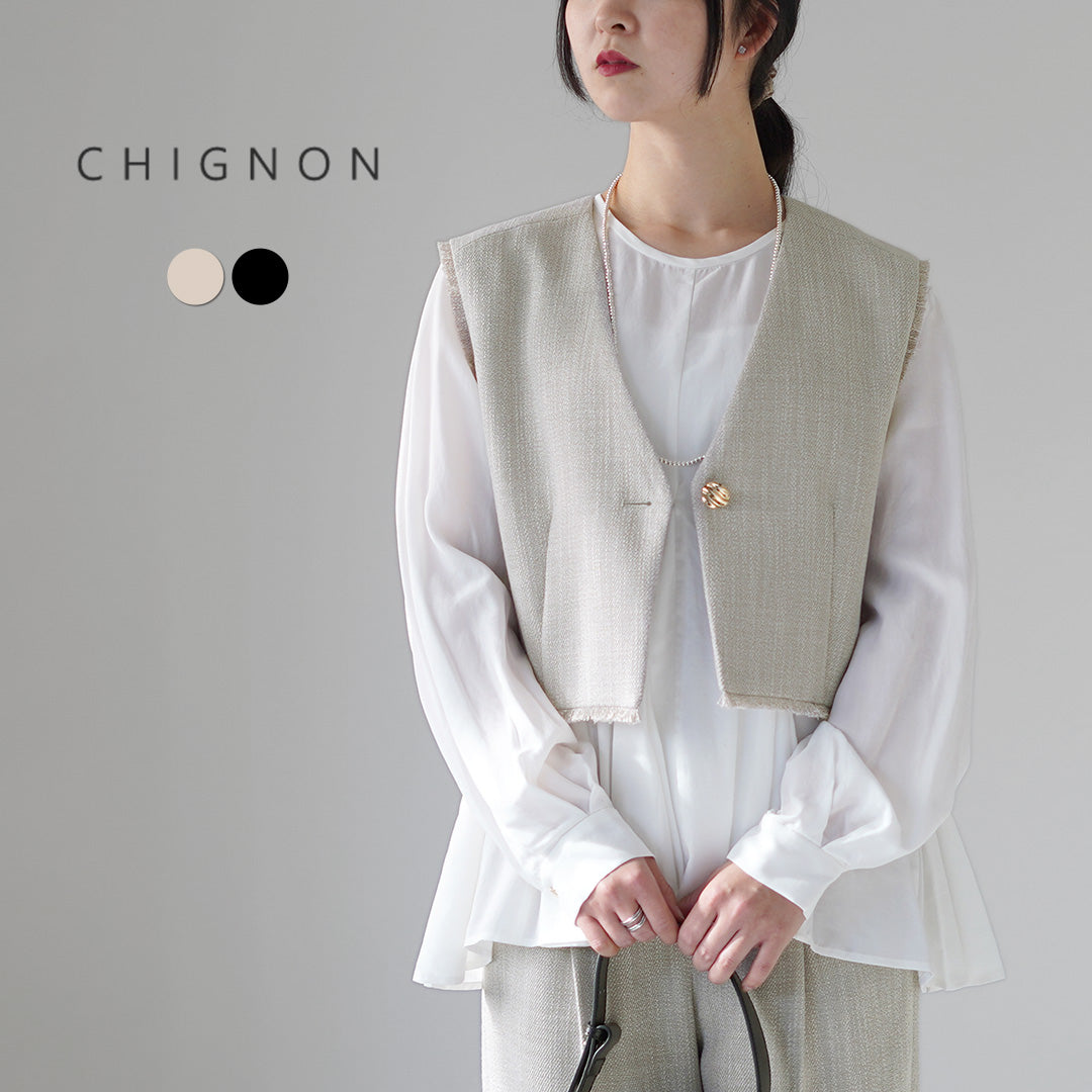 CHIGNON(シニヨン) ツイード ショートベスト