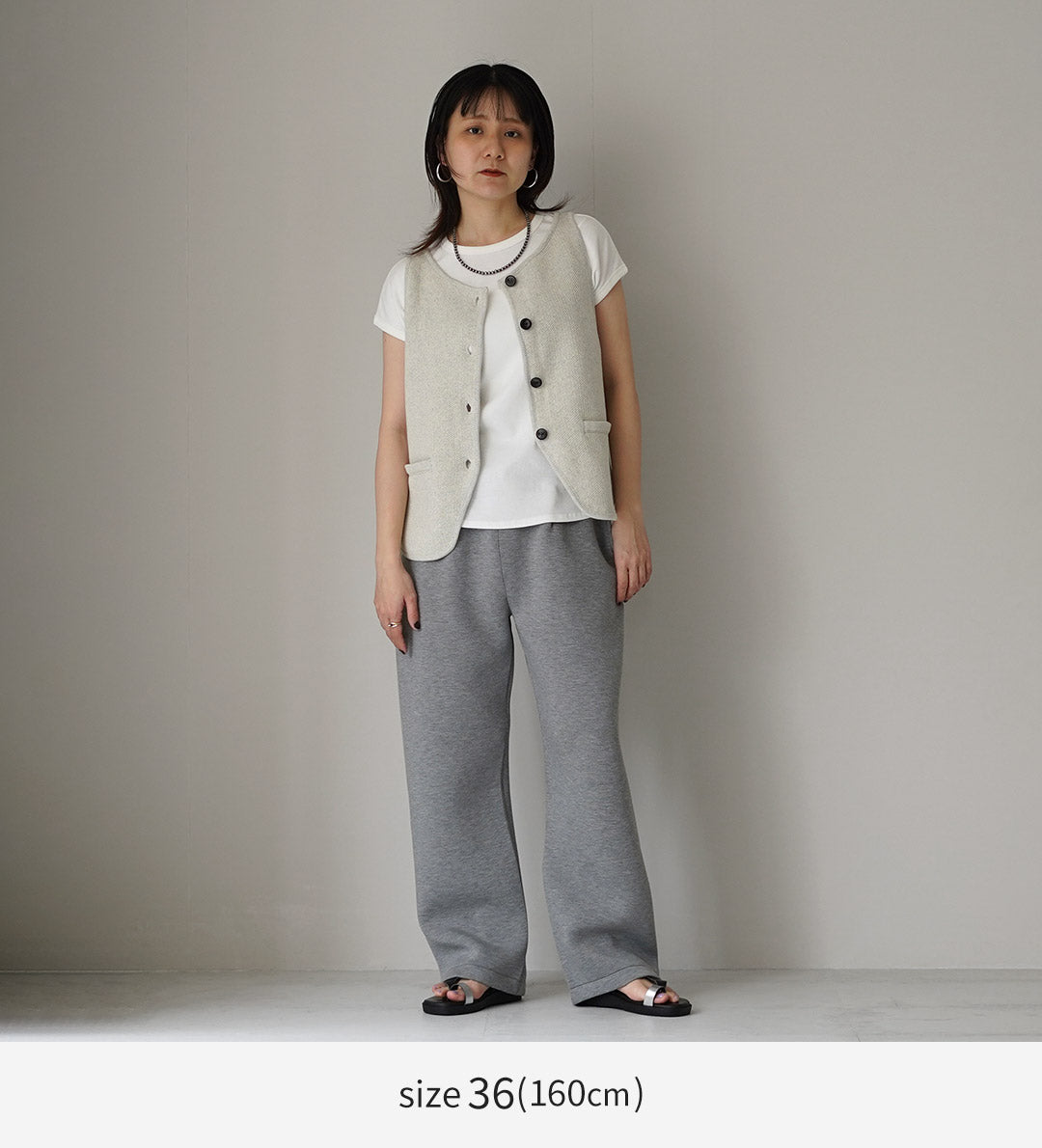 YENN(イェン) スポンディッシュ タックパンツ