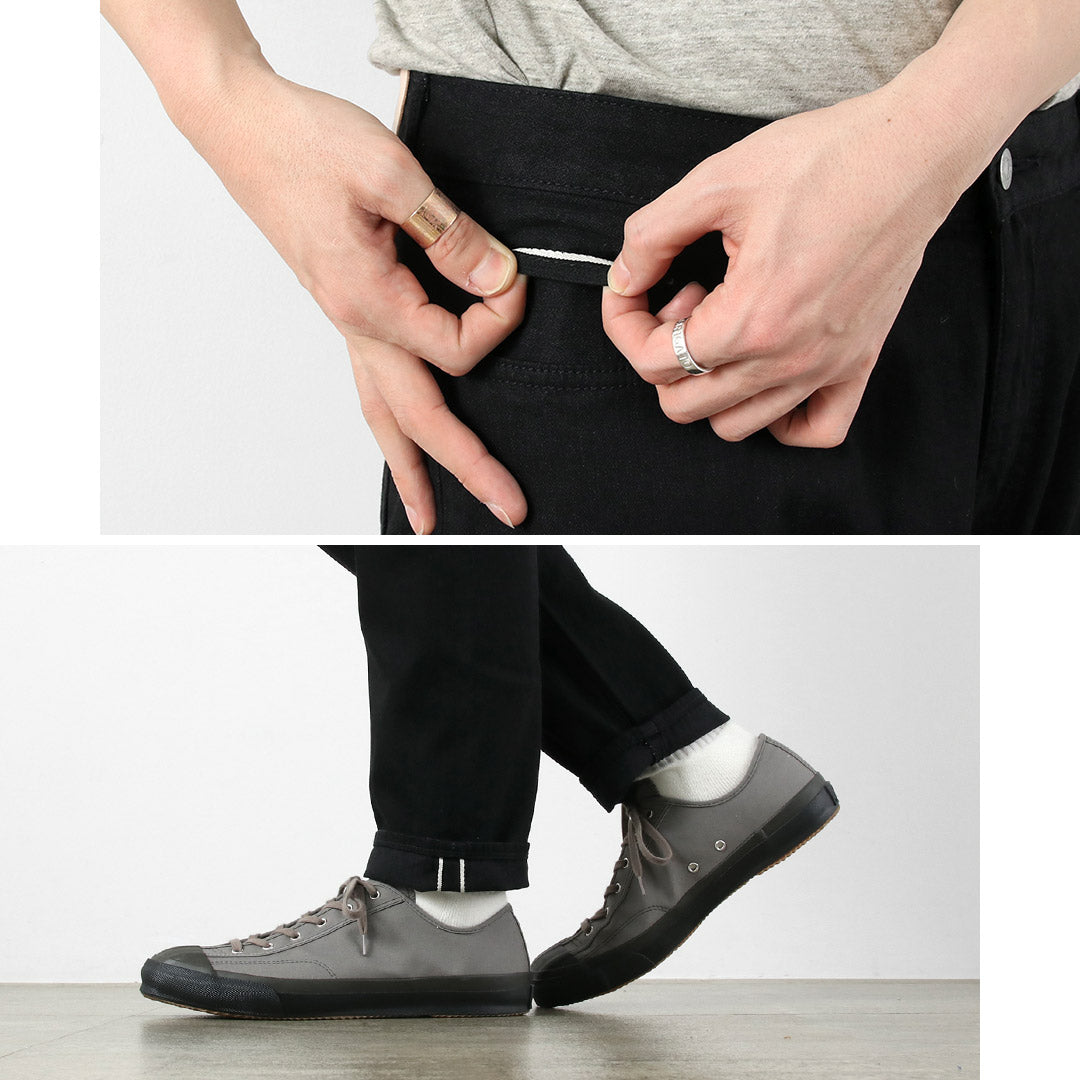 Blue refabric(ブルーリファブリック) 8oz セミワイドテーパード 5Pブラックジーンズ 日本製