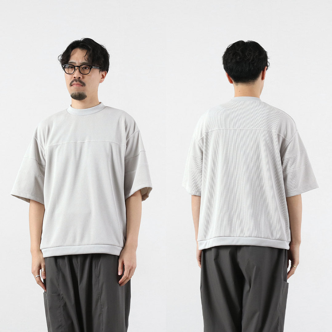 RAG(ラグ) クイックドライ ワッフル フットボールTシャツ 日本製