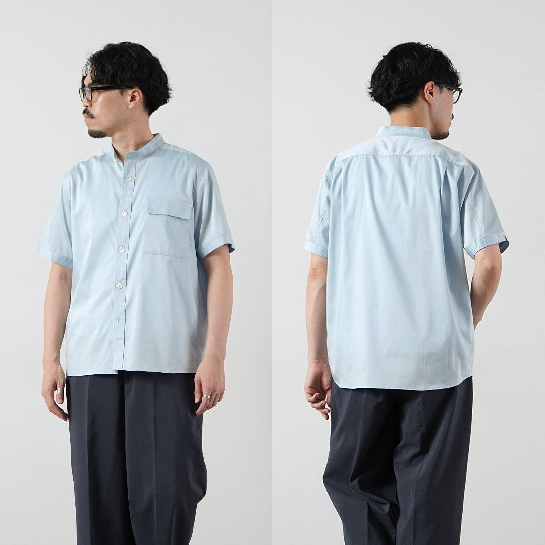 RE MADE IN TOKYO JAPAN(アールイー) 200番双糸 シャンブレーツイル 半袖 CPOシャツ 日本製 /