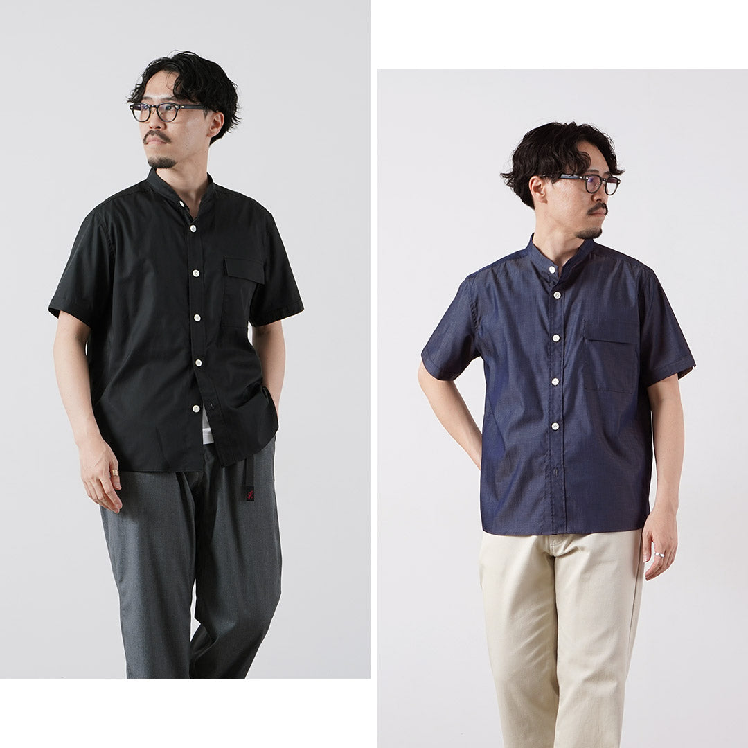 RE MADE IN TOKYO JAPAN(アールイー) 200番双糸 シャンブレーツイル 半袖 CPOシャツ 日本製 /