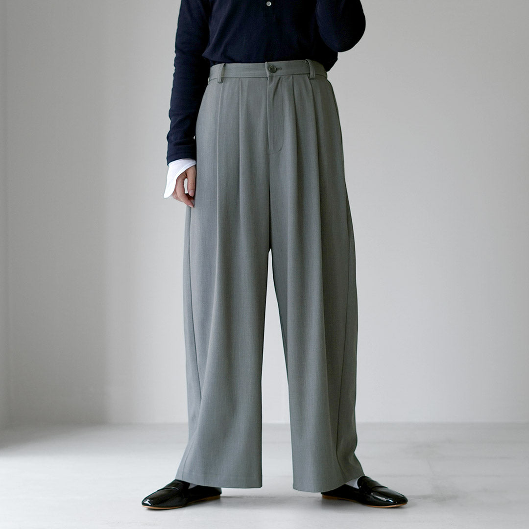 MARMARMAR(マーマーマー) ハイウエスト ワイドトラウザー パンツ 日本製