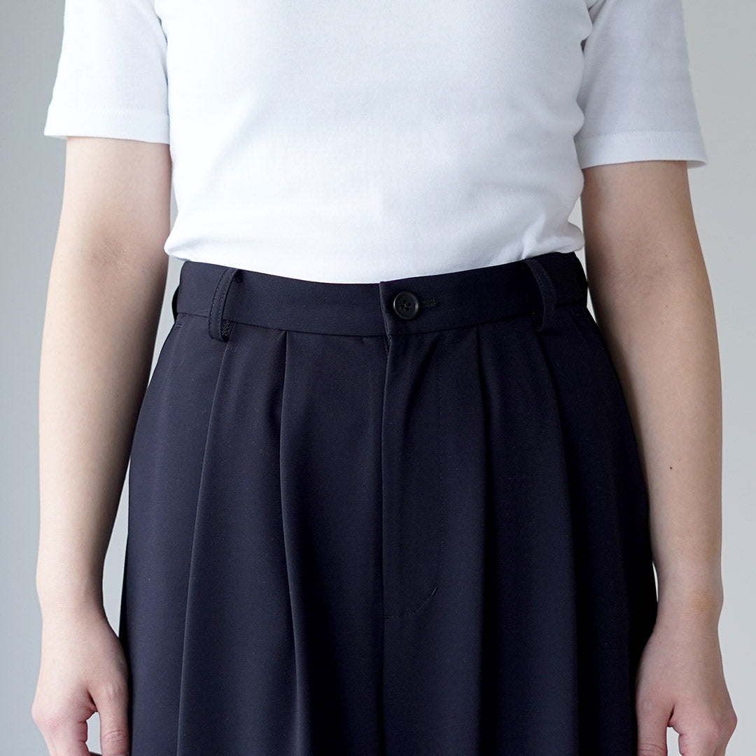 MARMARMAR(マーマーマー) ハイウエスト ワイドトラウザー パンツ 日本製