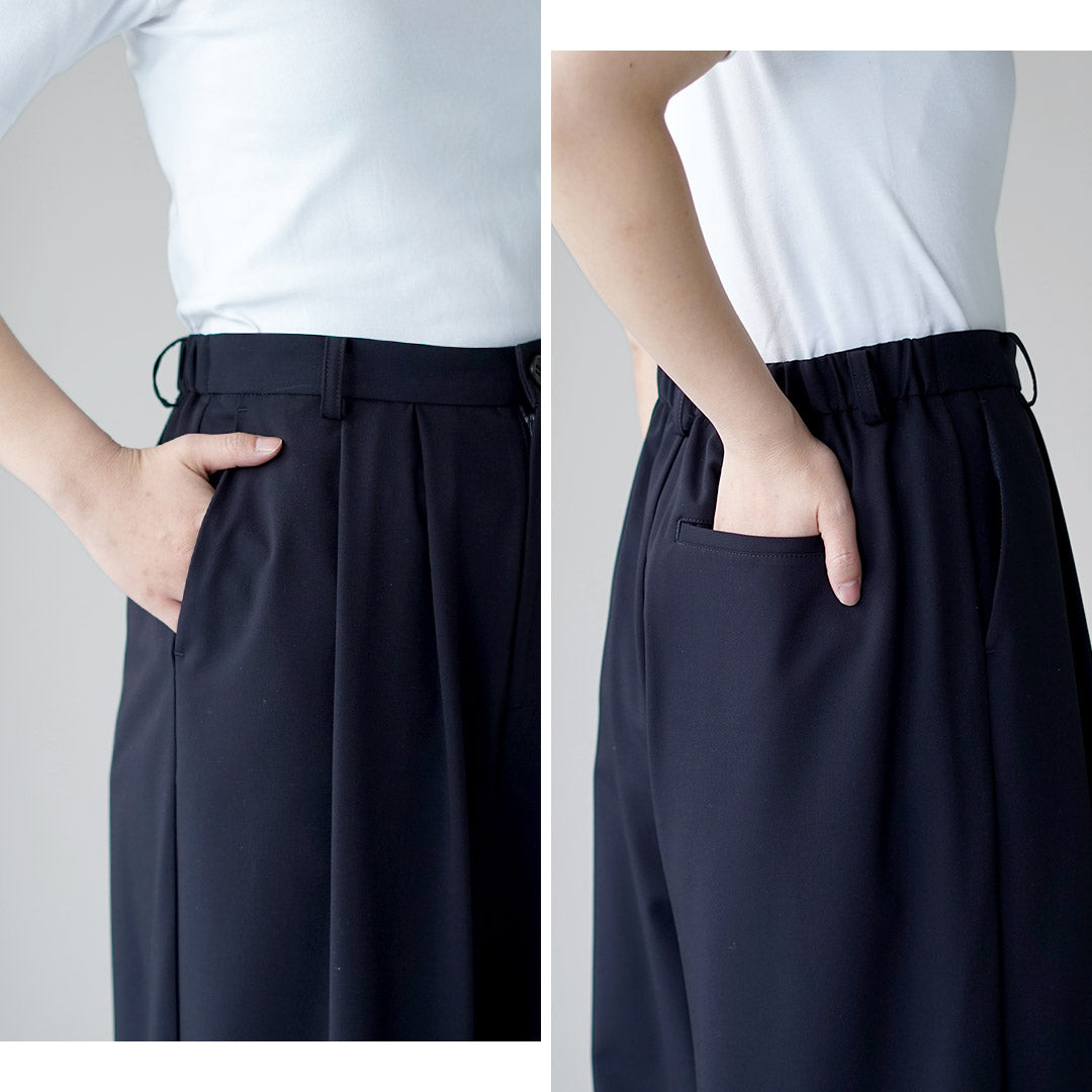 MARMARMAR(マーマーマー) ハイウエスト ワイドトラウザー パンツ 日本製