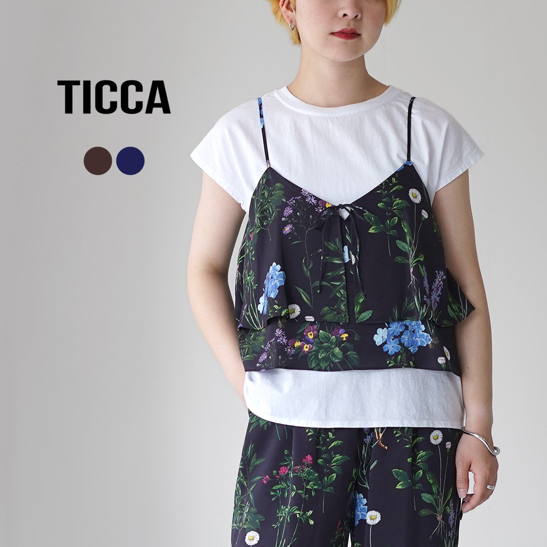 TICCA(ティッカ) 2way フラワープリント ビスチェ 日本製
