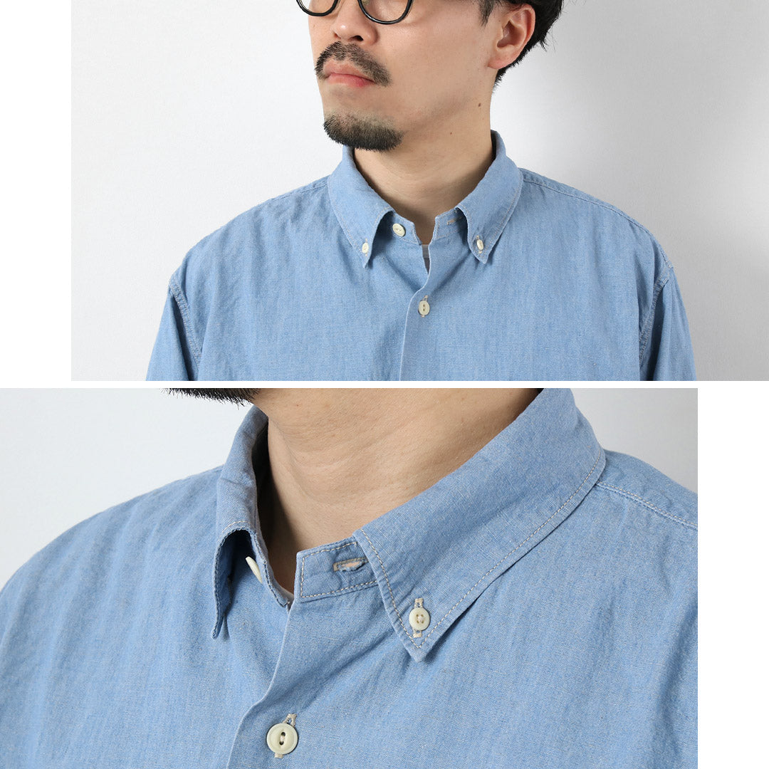 SEUVAS(ソウバス) シャンブレー 長袖 BDシャツ 日本製