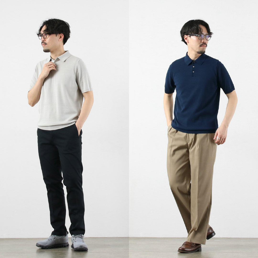 HARROWE HARROWE(ハロウハロウ) 14G アイスコットン 台襟 ポロシャツ