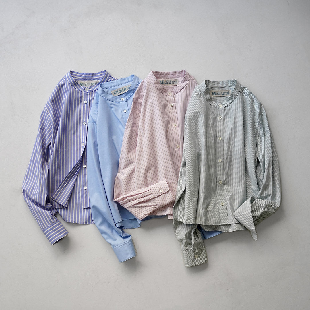 MIDIUMI(ミディウミ) パターン ショートシャツ 日本製