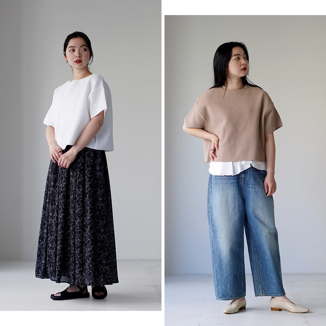 mizuiro ind(ミズイロインド) ショートワイド プルオーバー Tシャツ
