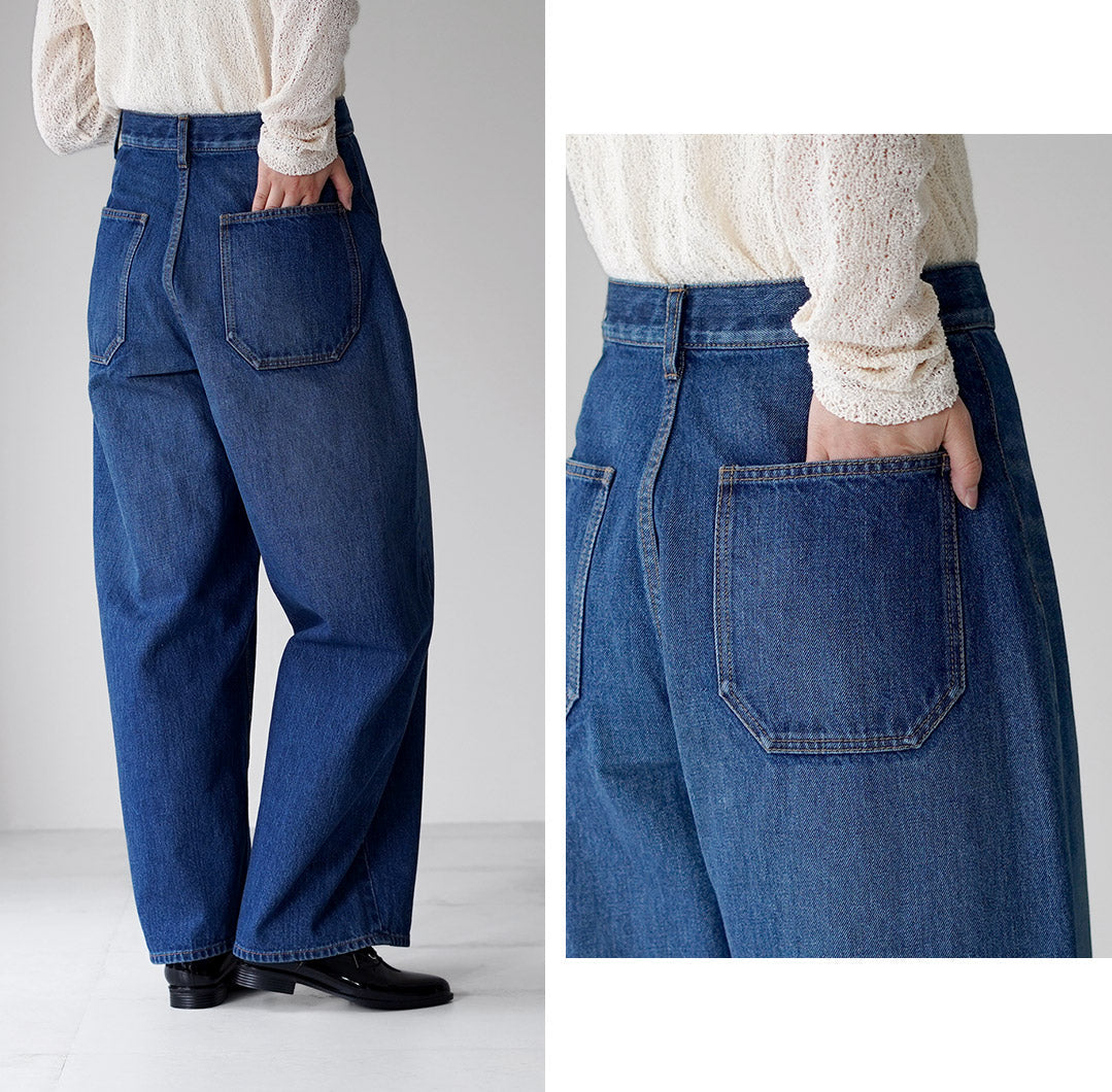mizuiro ind(ミズイロインド) ハイウエスト デニムパンツ ヴィンテージ 日本製