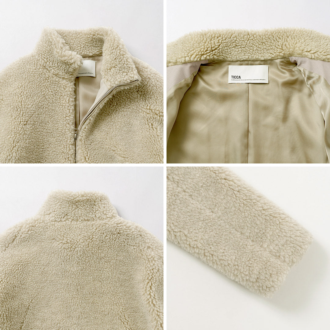 TICCA(ティッカ) WOOLファーブルゾン 日本製