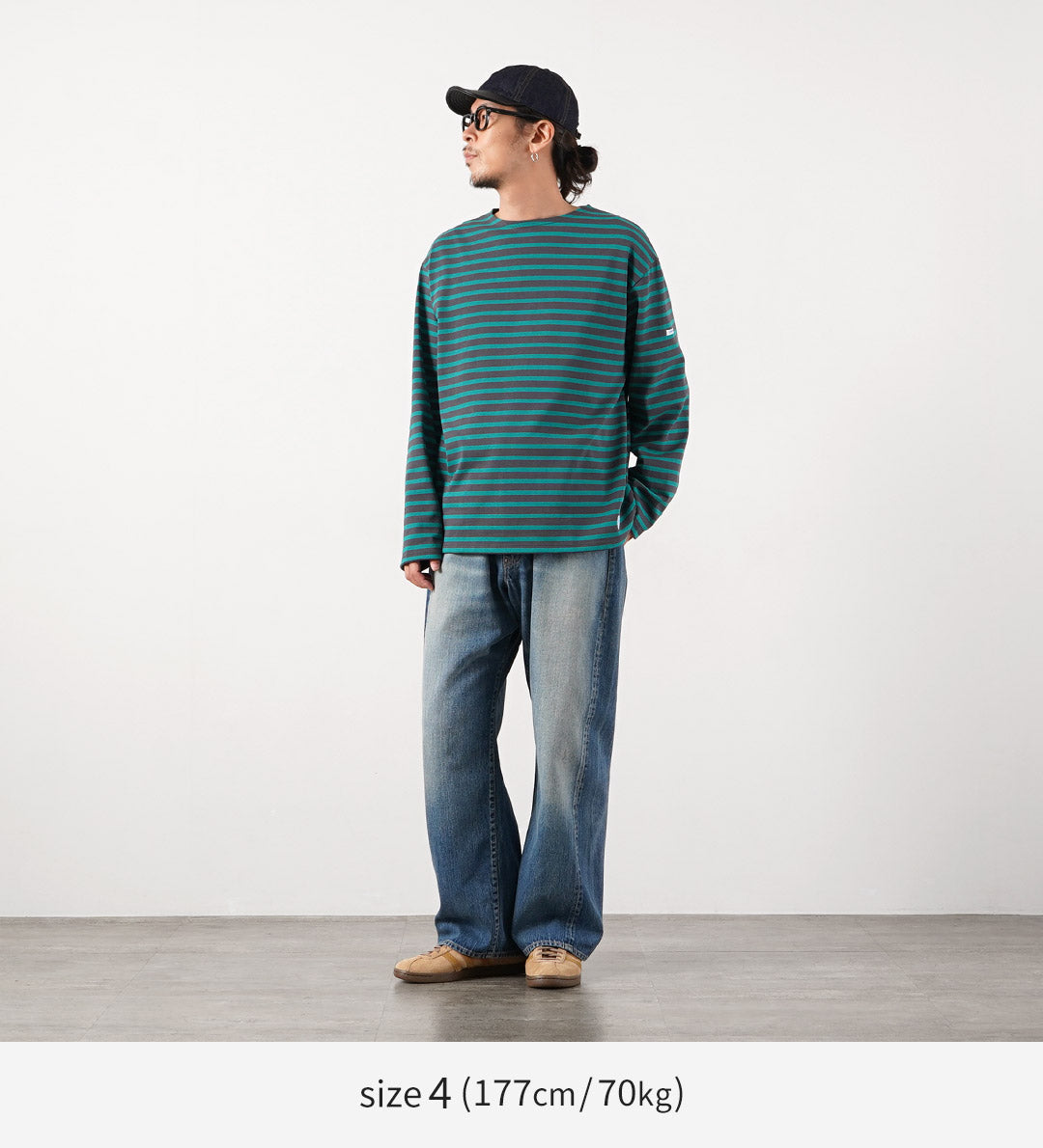 ORCIVAL(オーシバル) クルーネック L/S PO カットソー フレンチバスクシャツ フランス製