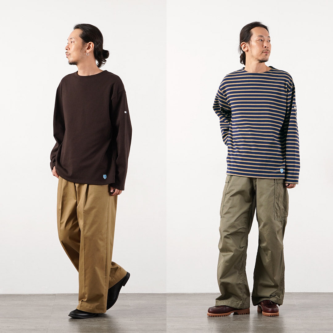 ORCIVAL(オーシバル) クルーネック L/S PO カットソー フレンチバスクシャツ フランス製